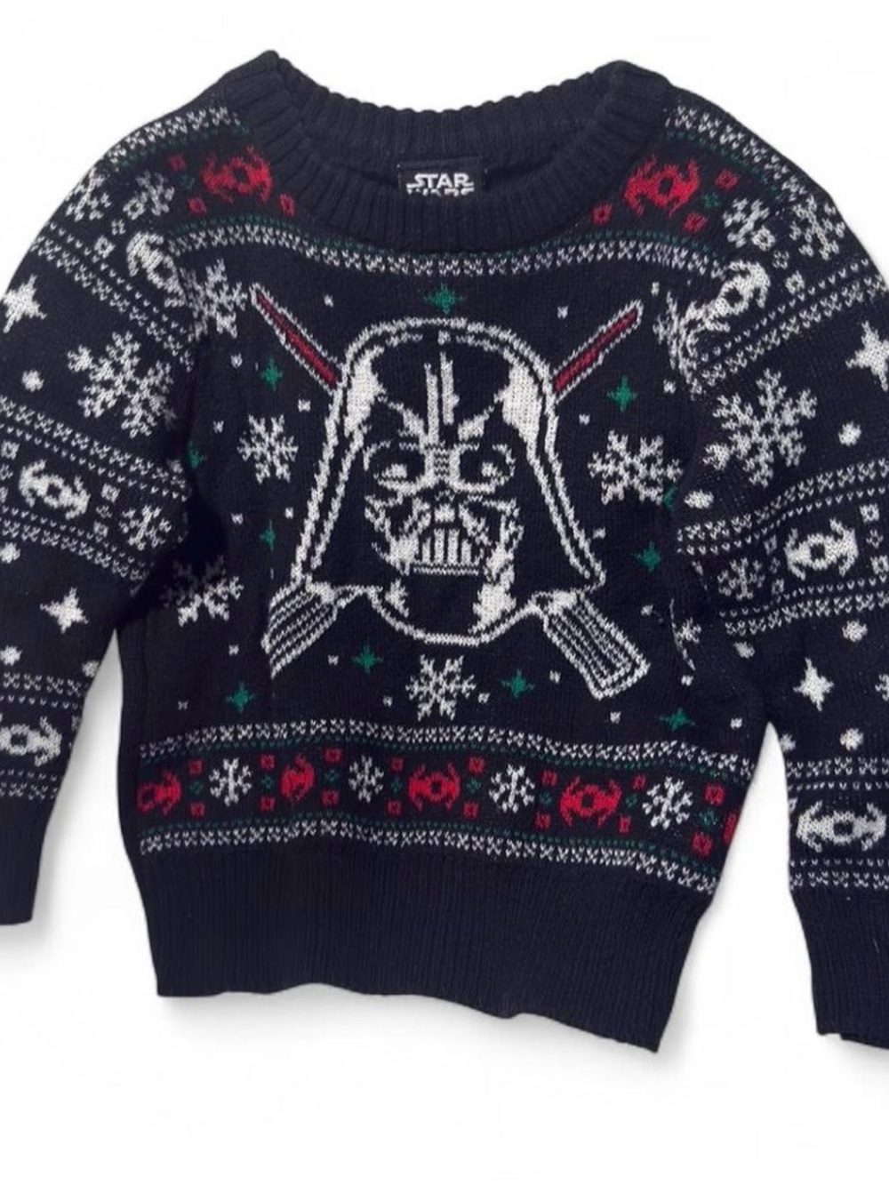 Star Wars 2T Black Darth Vader Holiday Sweater